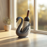 Swan Wine Bottle Holder for Standard Bottles | 3D Printed Elegant Animal Wine Rack Display for Kitchen Shelf Decor Accent for Modern Homes