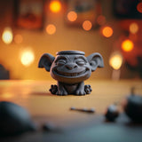Goblincore Creature Memorial Urn with Lid | 3D Printed Pet Ashes Keepsake Container for Fantasy Shelf Decor and Tribute Display