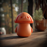Mushroom Memorial Urn with Lid | 3D Printed Pet Ashes Keepsake Container for Woodland Shelf Decor Tribute Gift and Remembrance Display