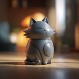 Cat Memorial Urn with Lid | 3D Printed Pet Ashes Keepsake Container for Cat Remembrance Shelf Decor Tribute Gift Display Piece