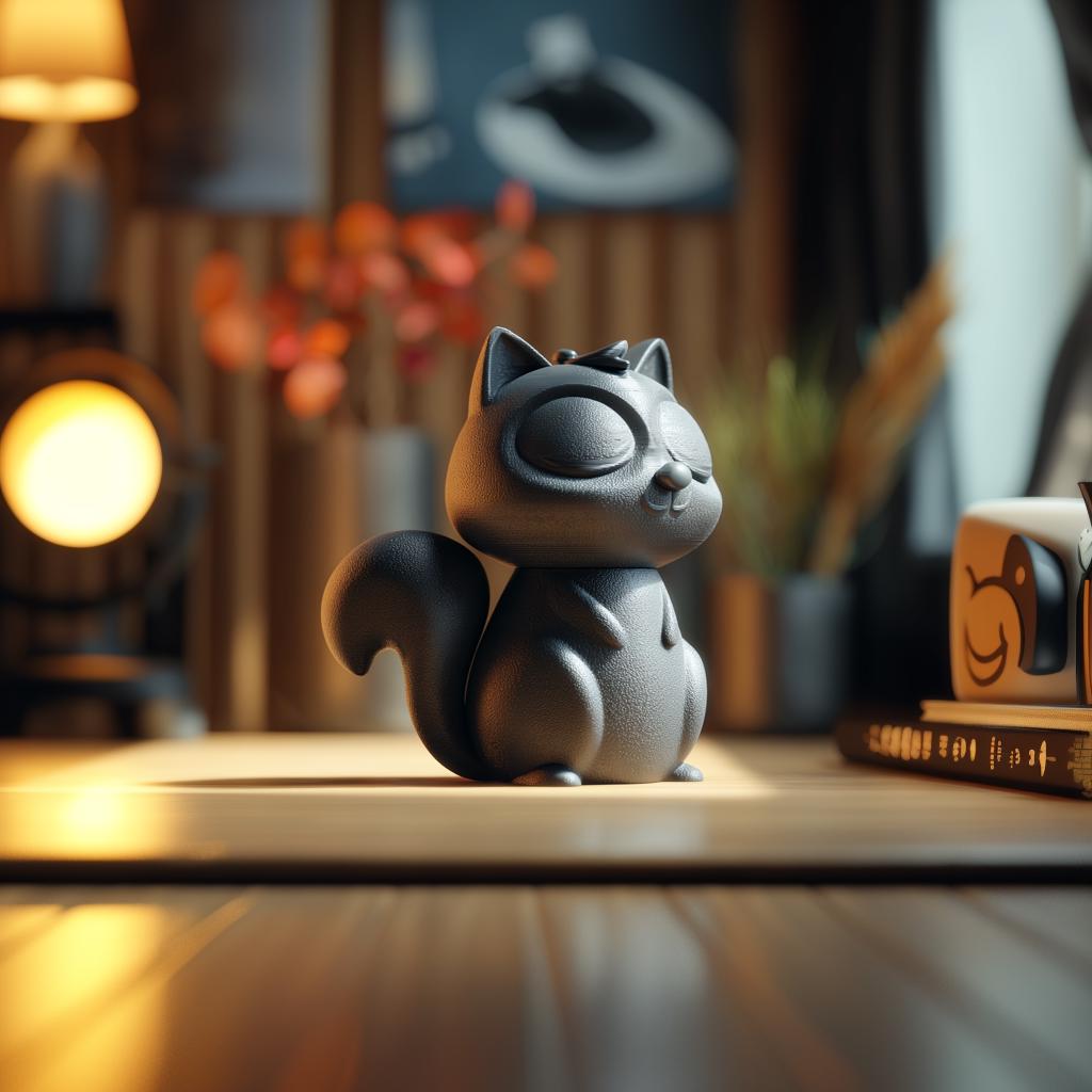 Squirrel Memorial Urn with Lid | 3D Printed Pet Ashes Keepsake Container for Small Animal Remembrance Shelf Decor Tribute Gift Display Urn
