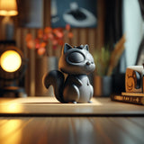 Squirrel Memorial Urn with Lid | 3D Printed Pet Ashes Keepsake Container for Small Animal Remembrance Shelf Decor Tribute Gift Display Urn
