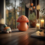 Mushroom Memorial Urn with Lid | 3D Printed Pet Ashes Keepsake Container for Woodland Shelf Decor Tribute Gift and Remembrance Display