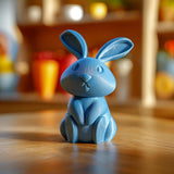 Bunny Memorial Urn with Lid | 3D Printed Pet Ashes Keepsake Container for Rabbit Remembrance Shelf Decor Tribute Gift and Display Accent