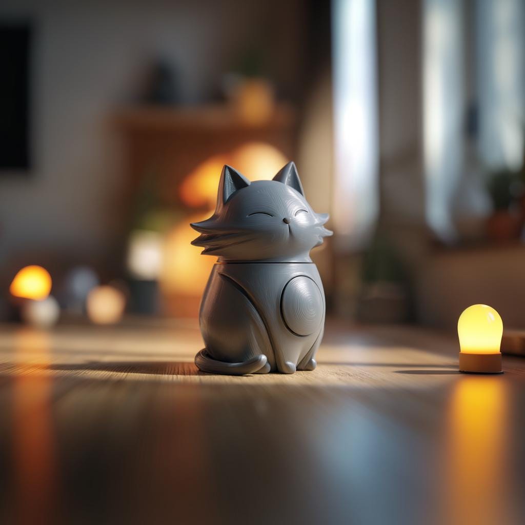 Cat Memorial Urn with Lid | 3D Printed Pet Ashes Keepsake Container for Cat Remembrance Shelf Decor Tribute Gift Display Piece