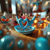 Winged Heart Jewelry Organizer | Heart Ring Holder | 3D Printed Earring Tray | Romantic Trinket Dish | Valentine Vanity Decor Gift For Her