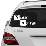 Custom Text Vinyl Sticker - Made Personalized Your Name Word Header Clear Decal