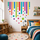 Colorful Abstract Wall Art Print | Rainbow Drip Decor | Modern Geometric Artwork | Kids Room Poster | Playroom Wall Decor | Bright Color Art