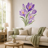 Purple Crocus Flower Wall Art Print | Botanical Floral Decor | Spring Flower Artwork | Cottage Garden Poster | Bedroom Decor | Floral Poster