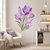 Purple Crocus Flower Wall Art Print | Botanical Floral Decor | Spring Flower Artwork | Cottage Garden Poster | Bedroom Decor | Floral Poster
