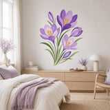 Purple Crocus Flower Wall Art Print | Botanical Floral Decor | Spring Flower Artwork | Cottage Garden Poster | Bedroom Decor | Floral Poster