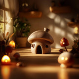 3D Printed Mushroom Hamster Hideout, Cute Cottage Small Animal Hideaway, Mouse Burrow Shelter, Cage Enclosure Decor, Whimsical Rodent House