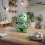 3D Printed Cute Baby Dinosaur Candy Dish, Sitting Animal Figurine Tray, Desktop Key Holder, Whimsical Snack Serving Bowl, Desk Organizer