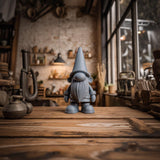 3D Printed Cute Gnome Figurine, Nordic Tomte Statue, Minimalist Scandinavian Tabletop Decor, Whimsical Shelf Accents, Fantasy Character
