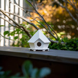 3D Printed Geometric Birdhouse, Modern Architectural Bird Nesting Box, Small Pet Outdoor Shelter, Minimalist Garden Decor Accent Ledge
