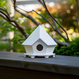 3D Printed Geometric Birdhouse, Modern Architectural Bird Nesting Box, Small Pet Outdoor Shelter, Minimalist Garden Decor Accent Ledge