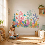Coral Reef Wall Decal | Under the Sea Wall Sticker | Ocean Nursery Decor | Kids Room Sea Life Wall Art | Colorful Underwater Wall Decoration