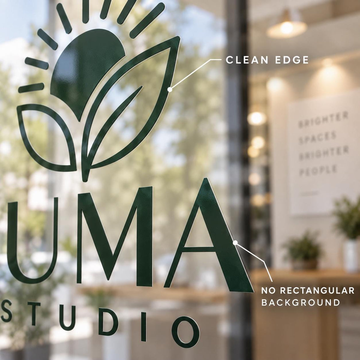 Custom Window Decal for Glass | Business Logo Sticker | No Background | Shape Cut Vinyl