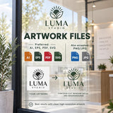 Custom Window Decal for Glass | Business Logo Sticker | No Background | Shape Cut Vinyl