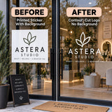 Custom Storefront Window Decal | Shop Logo & Retail Branding | Without Background | Printed Vinyl