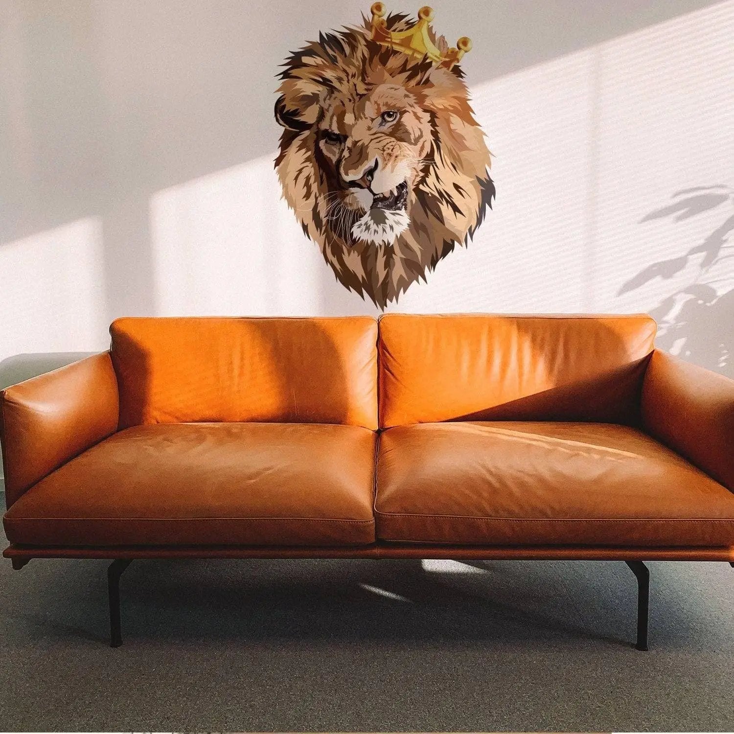 Luxury Lion King with Crown Vinyl Wall Decal - Thumbnail 5
