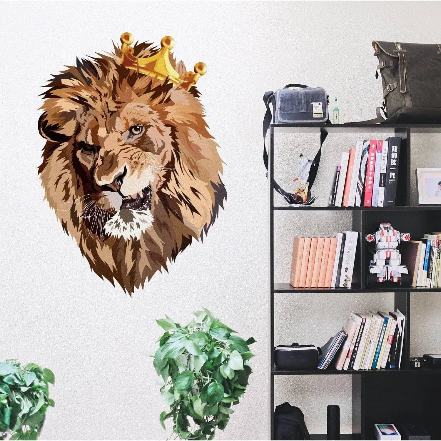 Luxury Lion King with Crown Vinyl Wall Decal - Thumbnail 2
