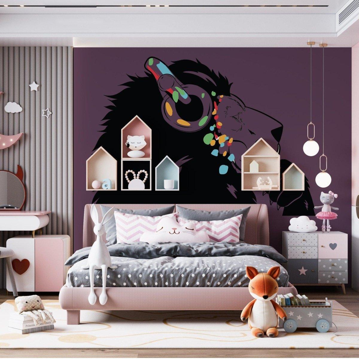 Lion Theme Wall Stickers Groove Decals - Thumbnail 5