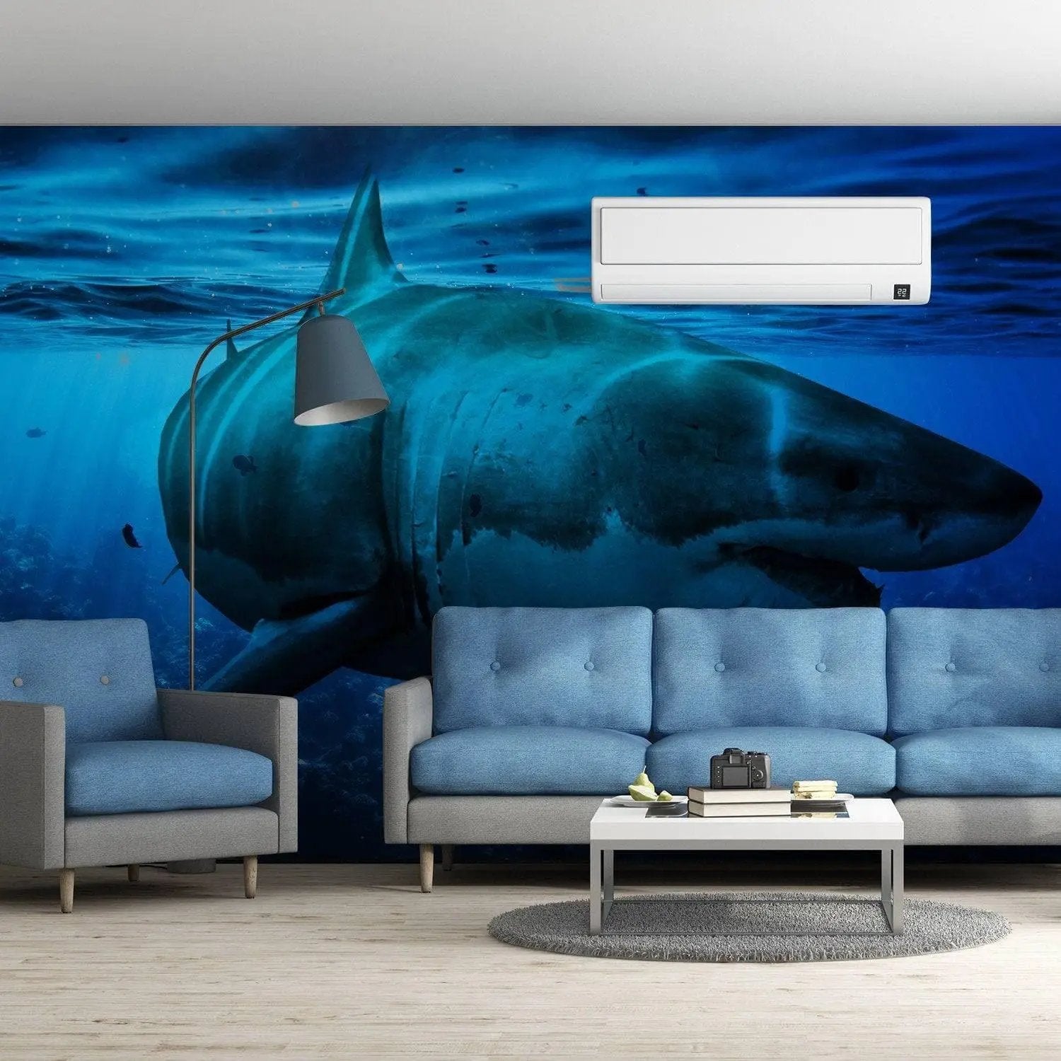 Ocean Shark Wallpaper Art Decal - Thumbnail 3