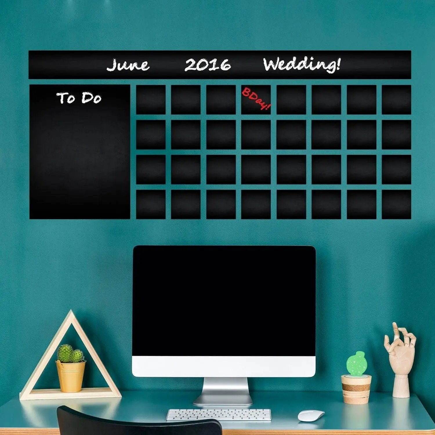 Adhesive Chalkboard Wall Decal Monthly Planner - Thumbnail 3