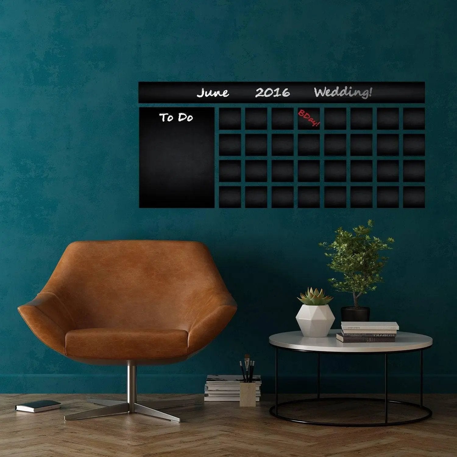 Adhesive Chalkboard Wall Decal Monthly Planner - Thumbnail 5