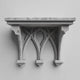 3D Printed Gothic Arch Wall Shelf | Medieval Cathedral Floating Ledge | Dark Fantasy Home Decor Display for Candles, Crystals and Icons