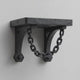 3D Printed Chain Support Wall Shelf | Industrial Gothic Floating Ledge | Dark Minimalist Shelf for Loft, Gaming Room or Modern Interior