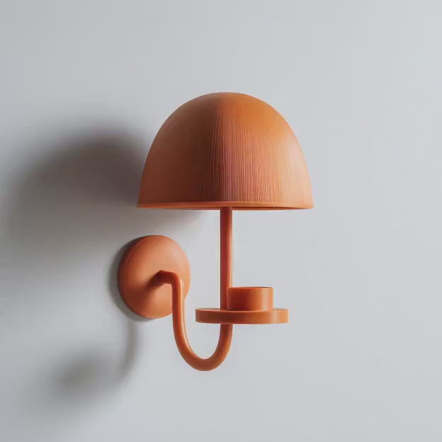 3D Printed Mushroom Sconce Candle Holder | Minimal Floating Dome Shelf Accent | Modern Wall Decor Piece for Cozy Bedroom Hallway and Home