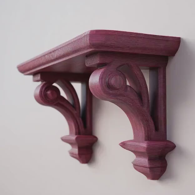 3D Printed Gothic Corbel Wall Shelf | Dark Fantasy Floating Ledge | Ornate Architectural Decor for Gothic Interiors and Statement Walls