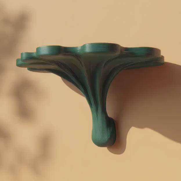 3D Printed Fantasy Mushroom Wall Shelf | Whimsical Organic Floating Ledge | Fairycore Decor for Cozy Interiors and Creative Spaces