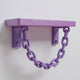 3D Printed Chain Wall Shelf | Cute Industrial Floating Ledge | Pastel Gothic Decor for Bedroom, Studio, Gaming Room or Modern Interior