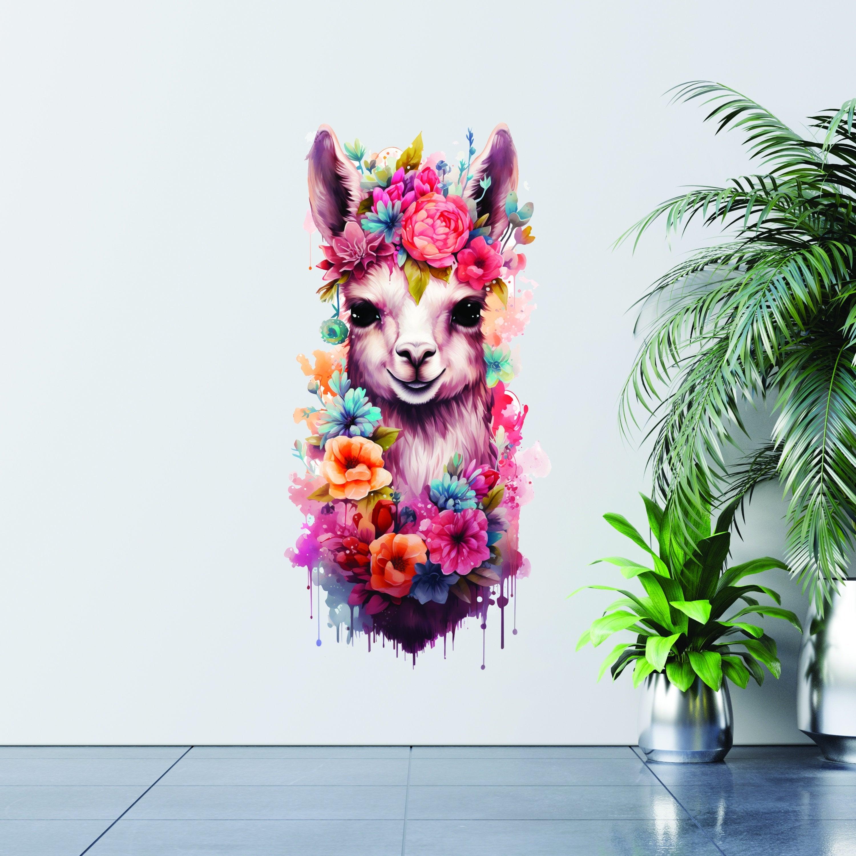 Whimsical Alpaca Wall Sticker - Thumbnail 2