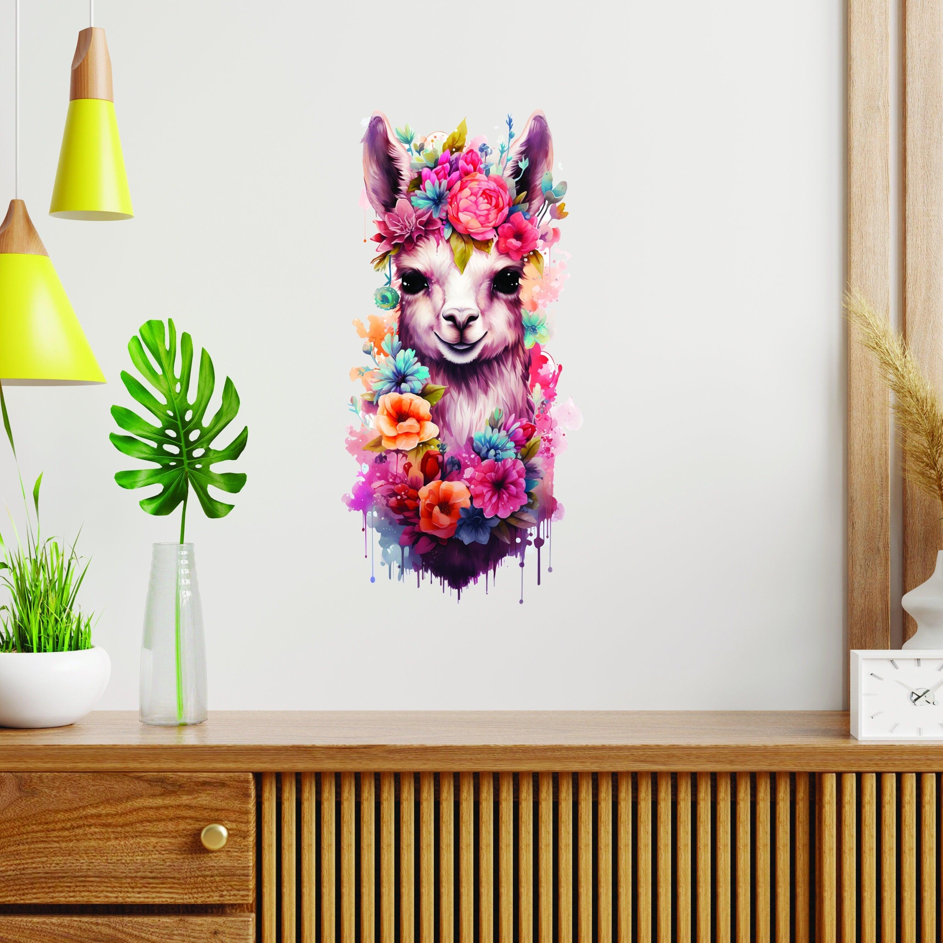 Whimsical Alpaca Wall Sticker