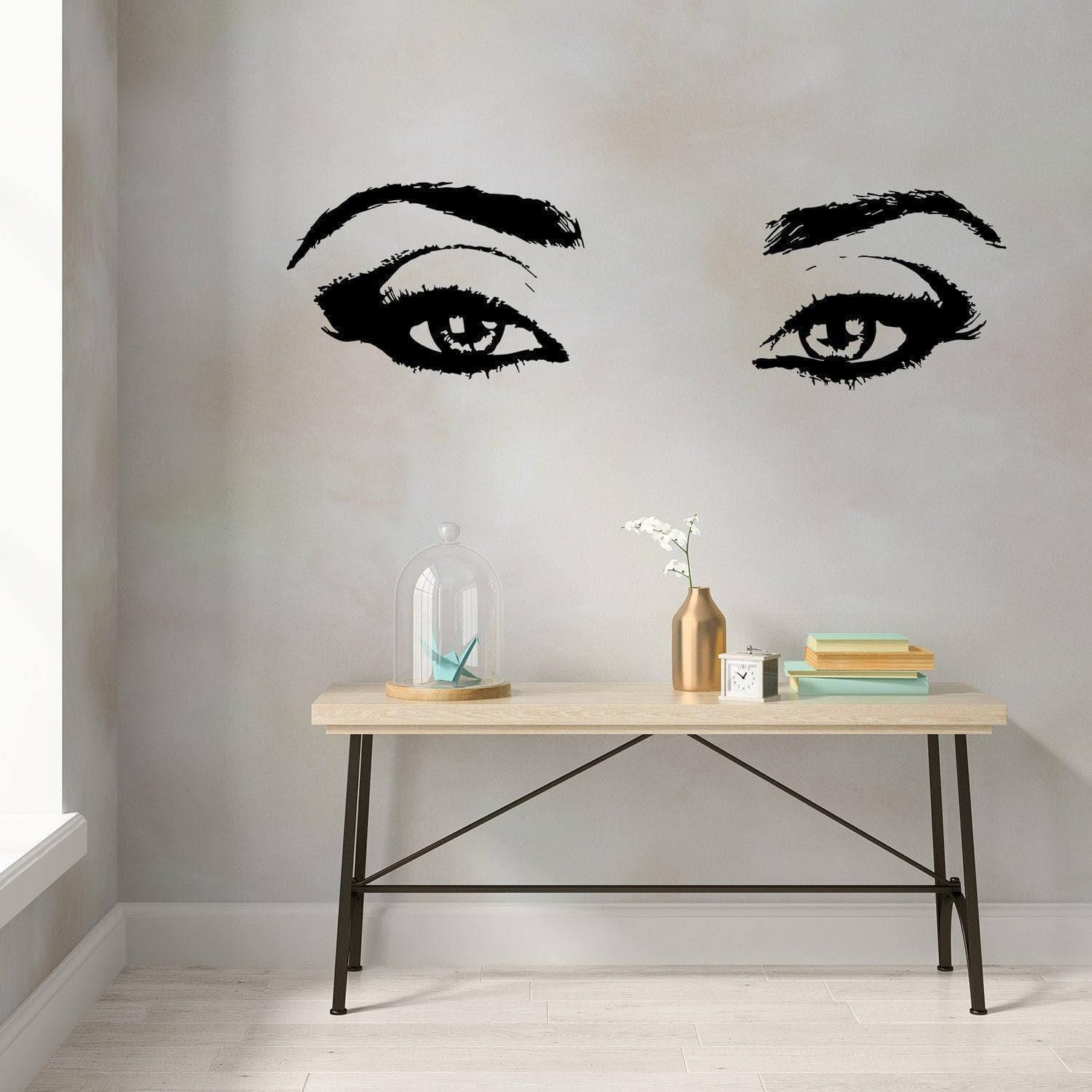 Femme Vinyl Wall Decal Eyelash Silhouette Wall Art