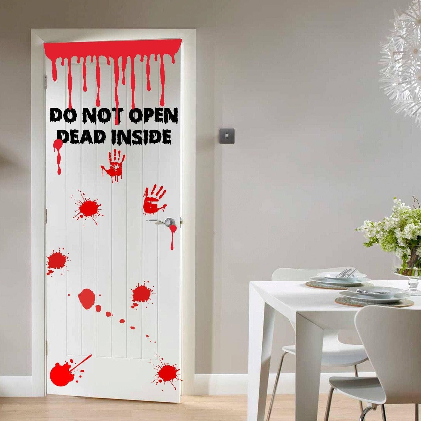 Zombie Bathroom Door Sticker - Spooky Sanctuary Vinyl Decal - Thumbnail 3