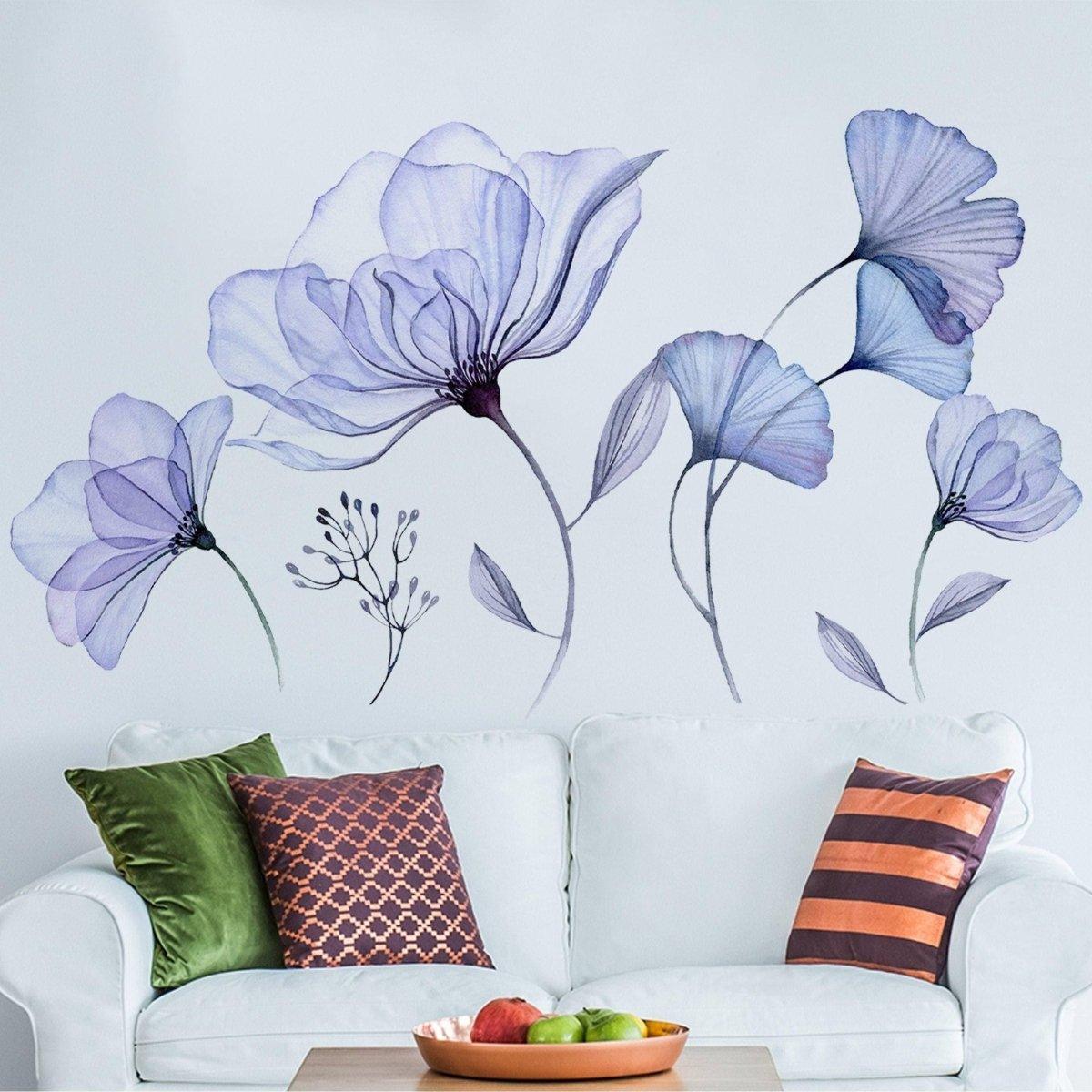 3D Blue Blossom Wall Decal - Thumbnail 2