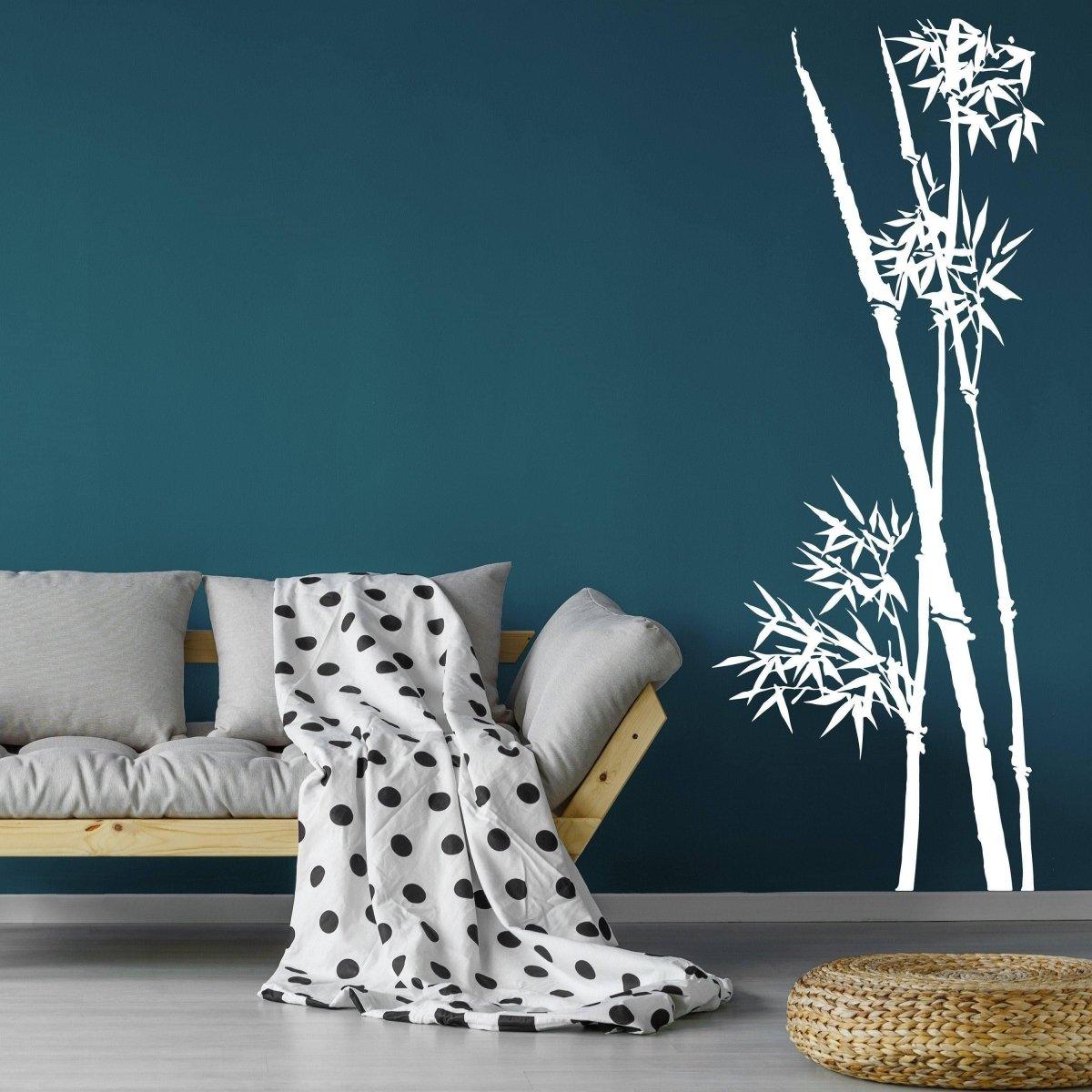 Bamboo Wall Art Decal Paradise Wall Sticker Tropical Bamboo Mural - Thumbnail 2