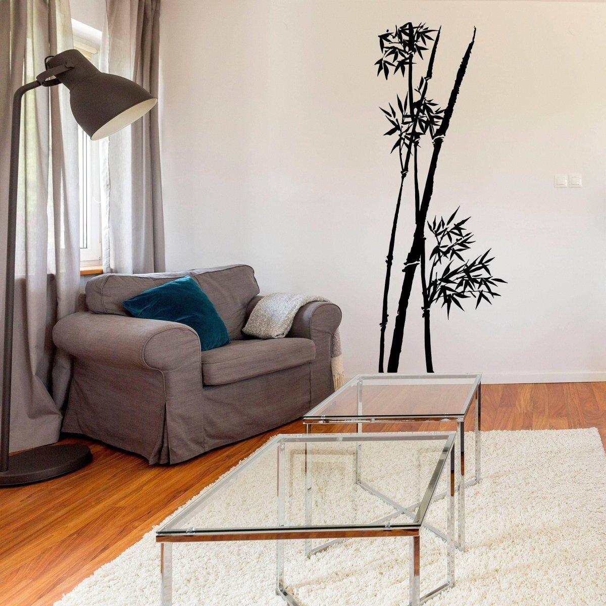 Bamboo Wall Art Decal Paradise Wall Sticker Tropical Bamboo Mural - Thumbnail 3