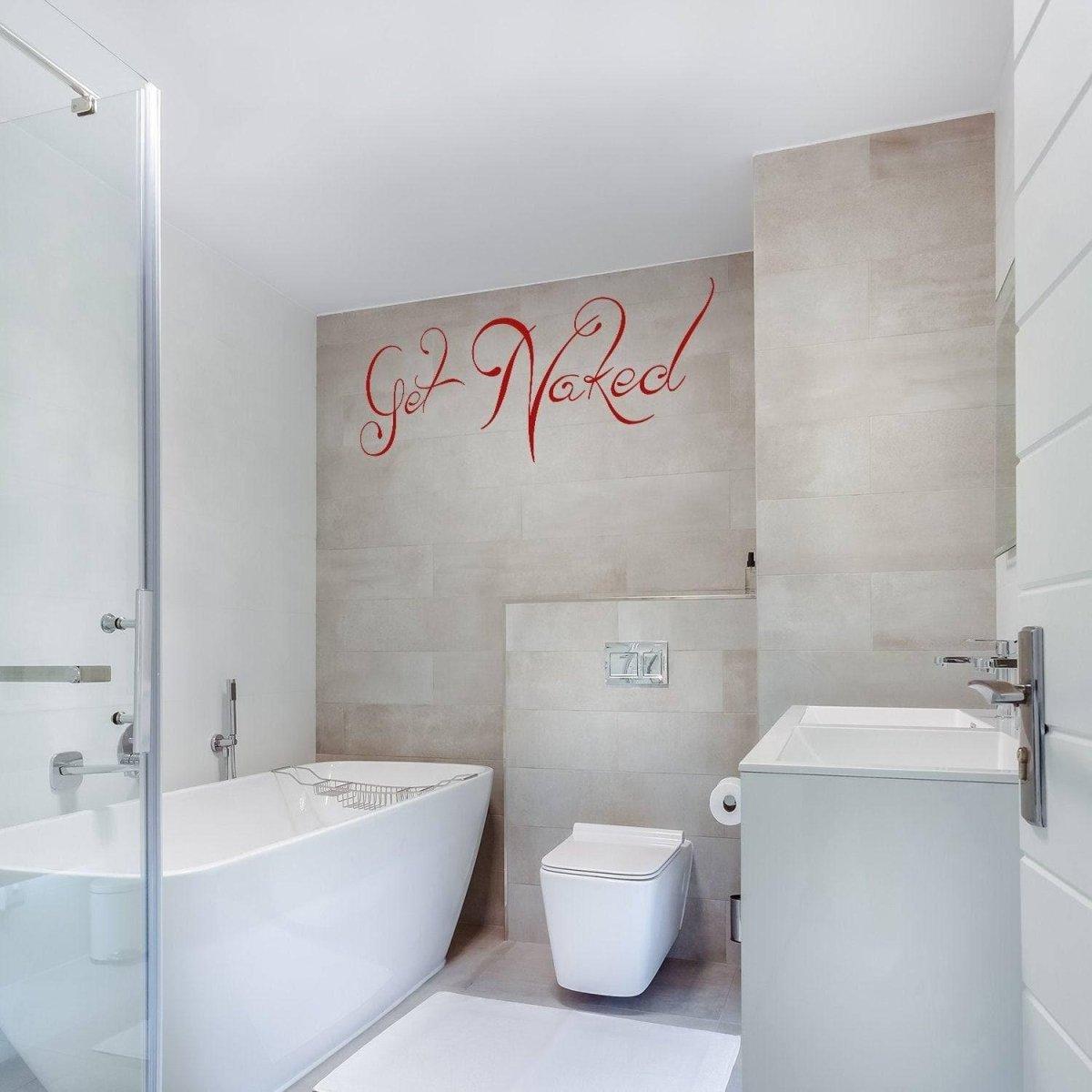 Get Naked Wall Bathroom Sticker - Thumbnail 5