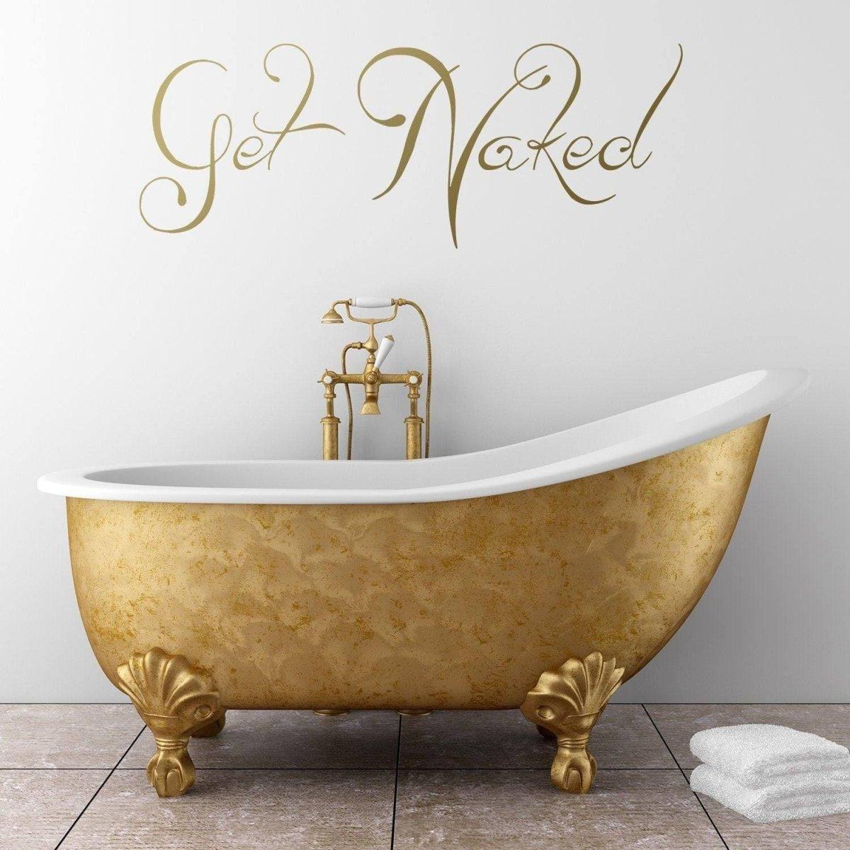 Get Naked Wall Bathroom Sticker - Thumbnail 2