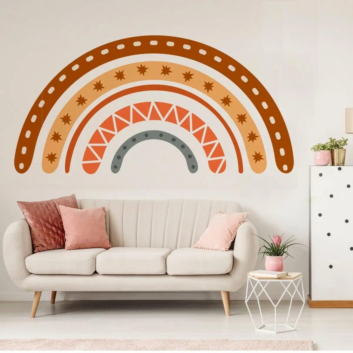 Boho Chic Multicolor Rainbow Wall Decal