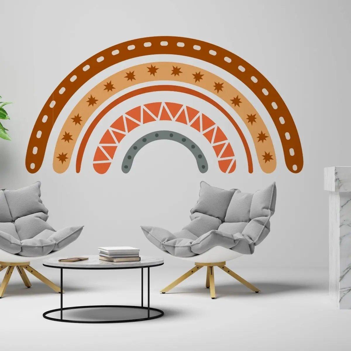 Boho Chic Multicolor Rainbow Wall Decal - Thumbnail 5