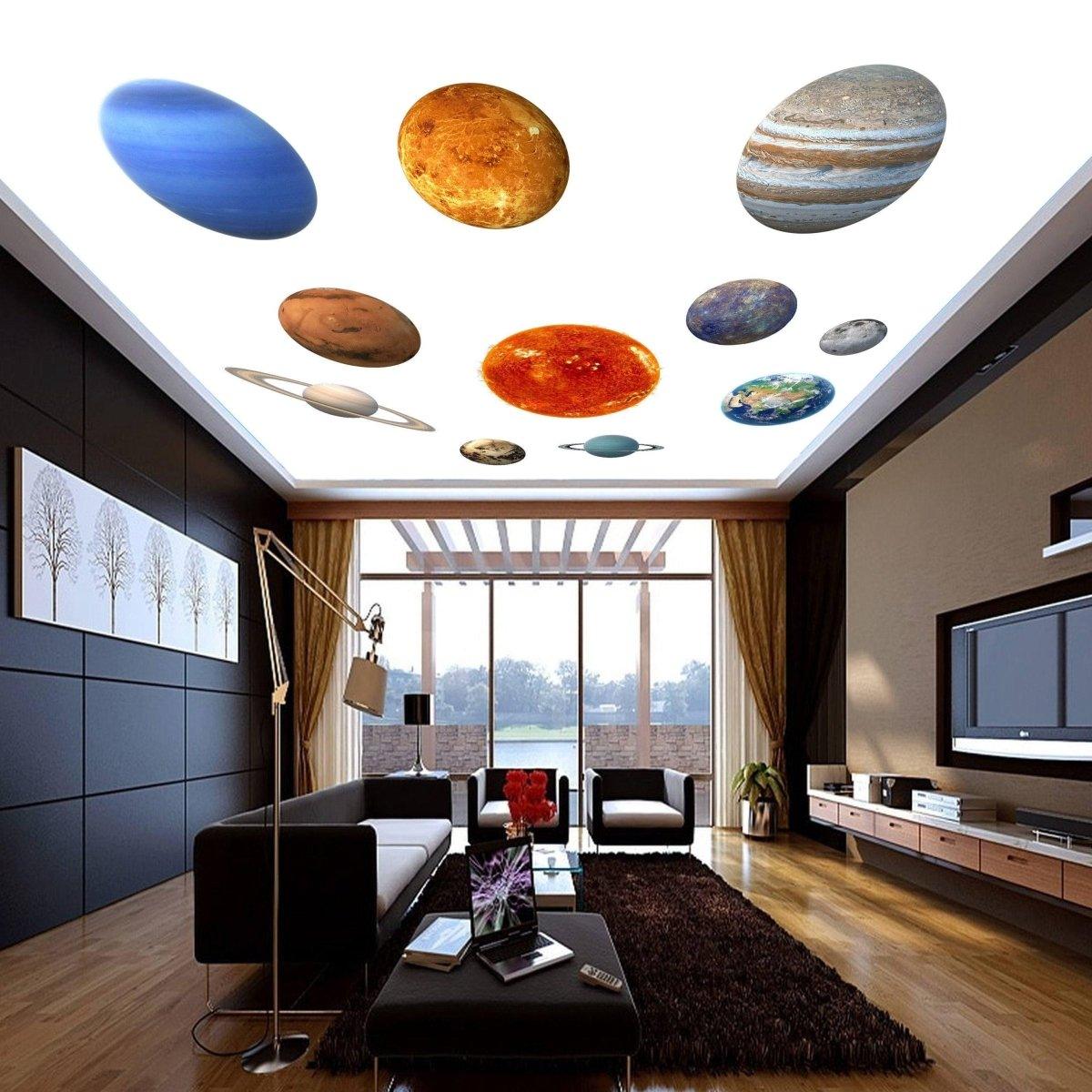 Solar System Wall Stickers Celestial Glow Decals - Thumbnail 4