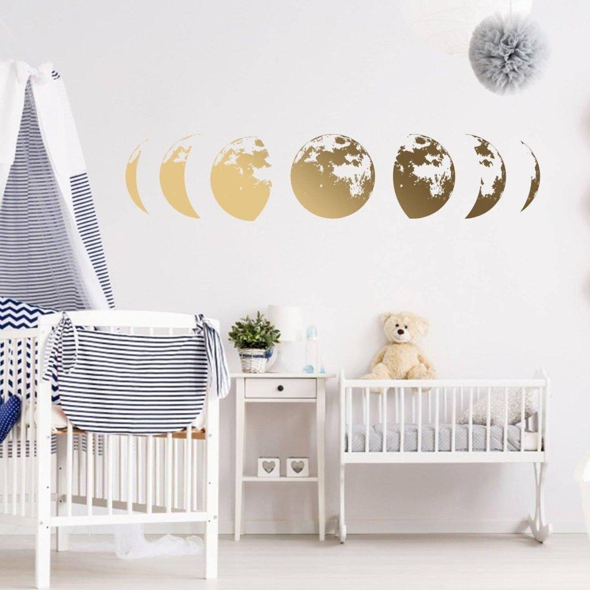 Moon Phase Wall Sticker Astrological Cycle Wall Decal - Thumbnail 5