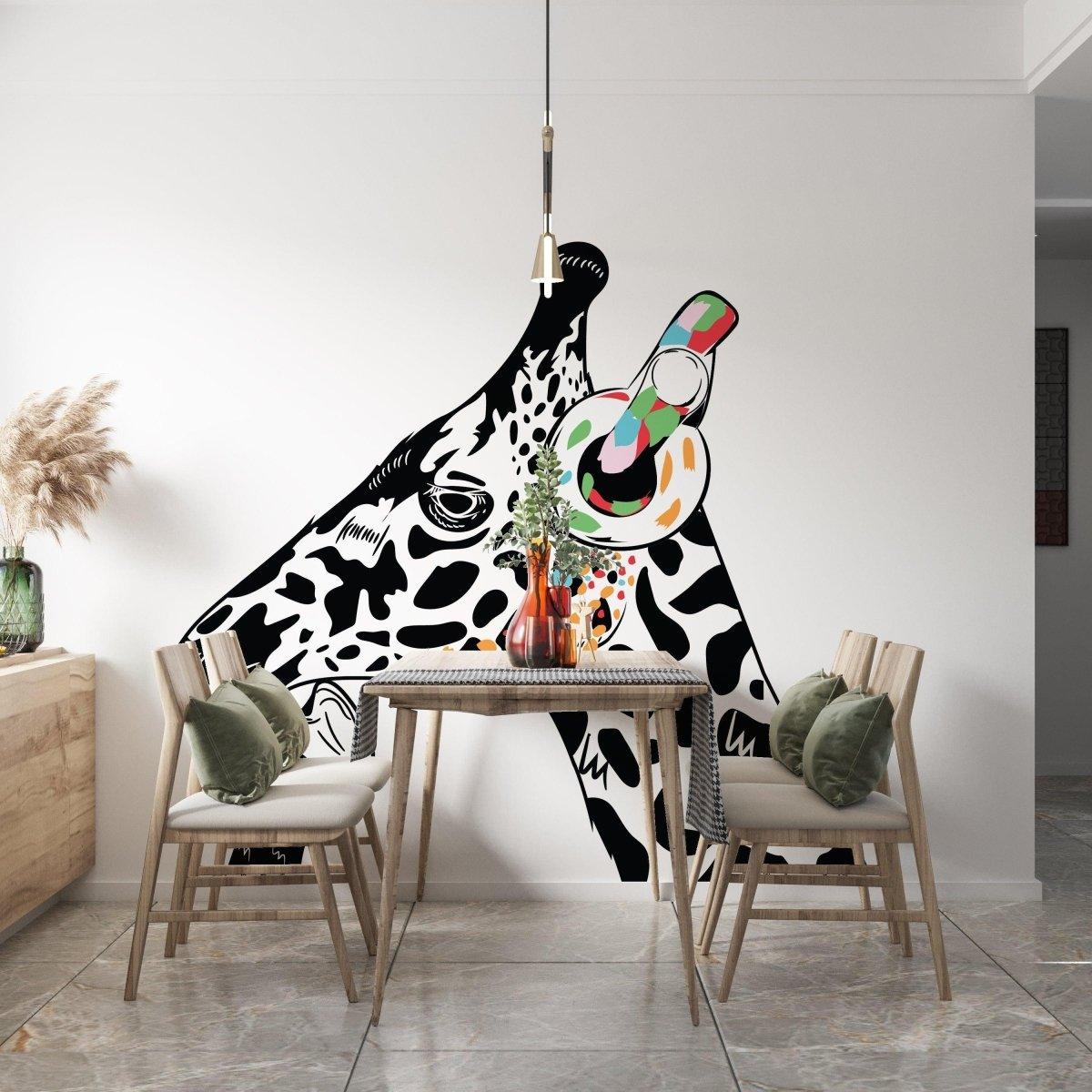 Contemplative Giraffe Wall Sticker - Thumbnail 4